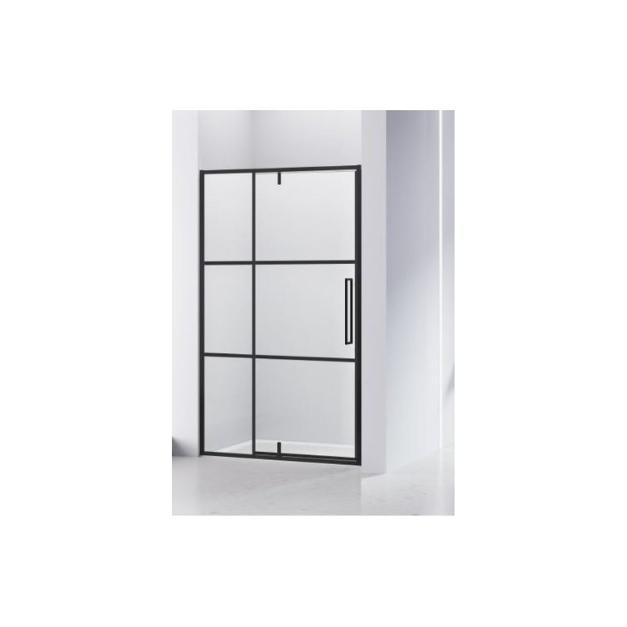 Nisdeur Van Rijn ST04 Aluminium Profiel 6 mm Helder Glas 140x200 cm Zwart Frame