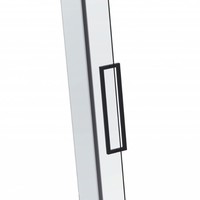 Hoek Douchecabine Van Rijn Zijwand 200x120x90 cm 6 mm Helder Glas Aluminium Zwart
