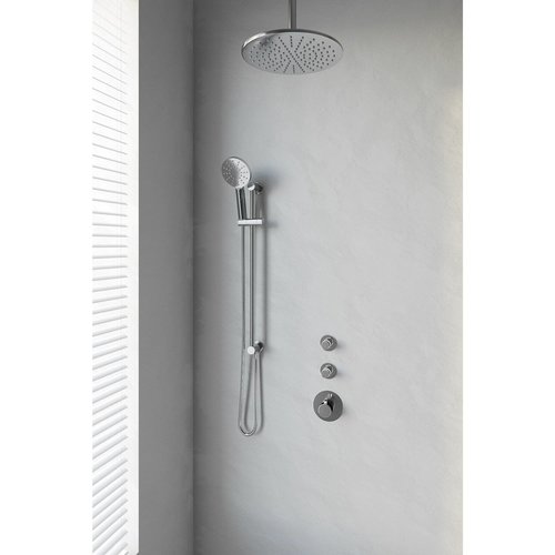 Thermostatisch Inbouwdoucheset Brauer Chrome 30cm Hoofddouche Plafondarm 3 Standen Handdouche op Glijstang Chroom 