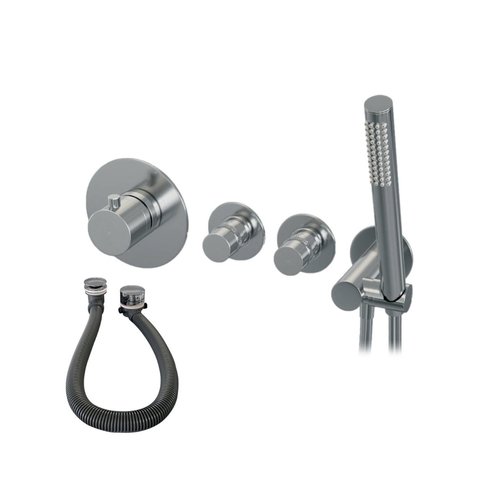 Inbouwthermostaatset Brauer Chrome Incl Staafhanddouche En Badafvoer Chroom 