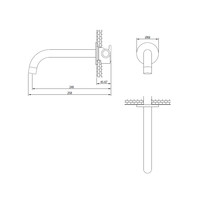 Uitloop Brauer Gebogen Incl Rozet 65mm PVD-Coating Koper