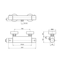 Opbouw Douchekraan Brauer Black Thermostatisch Mat Zwart