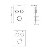 Afbouwdeel Boss & Wessing Douchekraan Thermostatisch 2-Wegs Mat Zwart