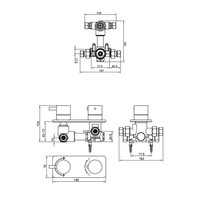 Inbouw Douchekraan Boss & Wessing Luxe Thermostatisch 2-Wegs Rond Chroom