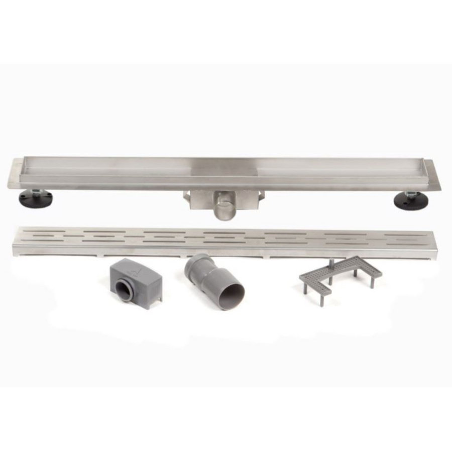 RVS Douchegoot Flens met Uitneembaar Sifon (Alle maten)