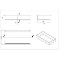 Inbouwnis Boss & Wessing Elegance 30x60x10 cm RVS