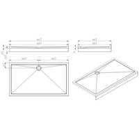 Douchebak Boss & Wessing Infinity 160x90x4 cm Acryl Wit