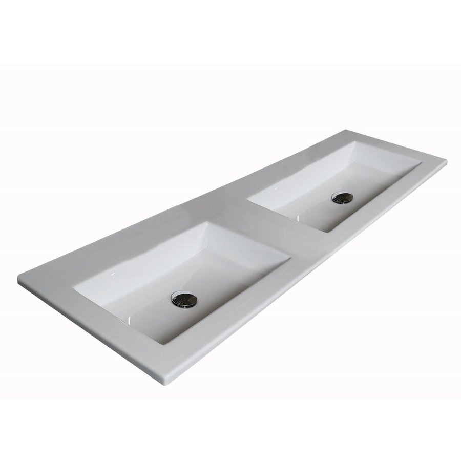 Badkamermeubel Boss & Wessing Pepper Acryl Wastafel Zonder Kraangat 120x55x46 cm Wit