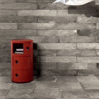 Vloertegel Bricklane Cemento 30,5x61,4 cm Gerectificeerd Keramiek Grijs (Doosinhoud: 1,12 m2)