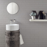 Vloertegel Bricklane Total Grey 7,5x30,5 cm Gerectificeerd Grijs (Doosinhoud: 0,68 m2)