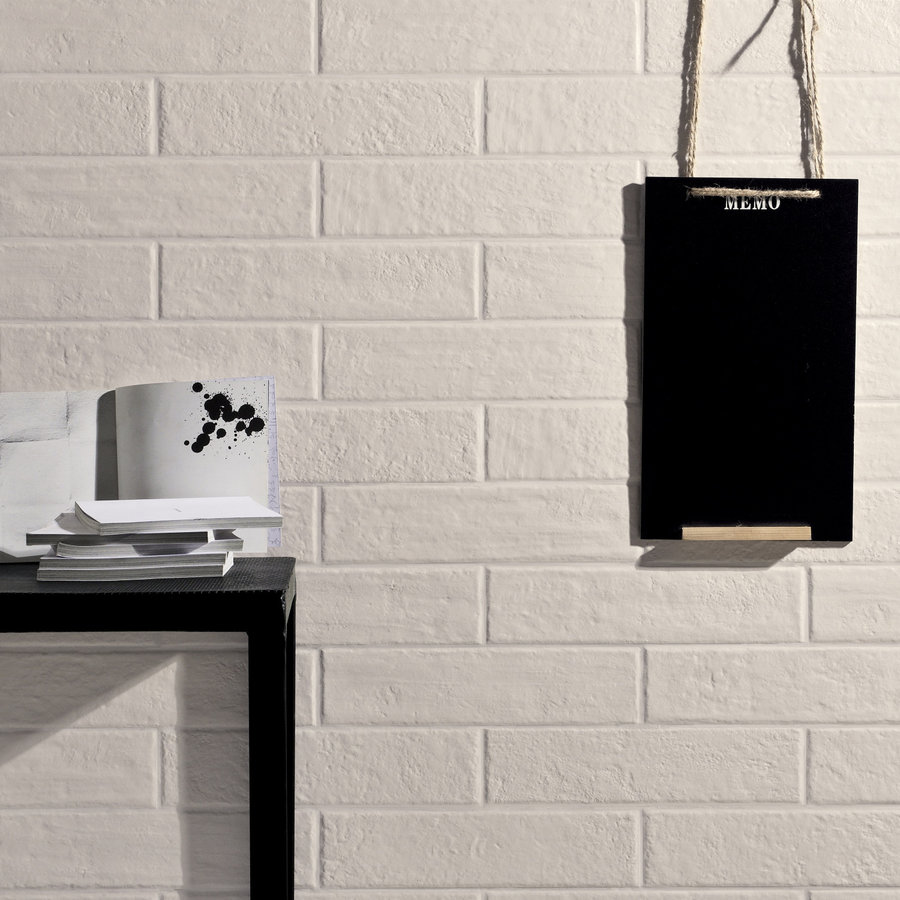 Vloertegel Bricklane Total White 7,5x30,5 cm Gerectificeerd Wit (Doosinhoud: 0,68 m2)