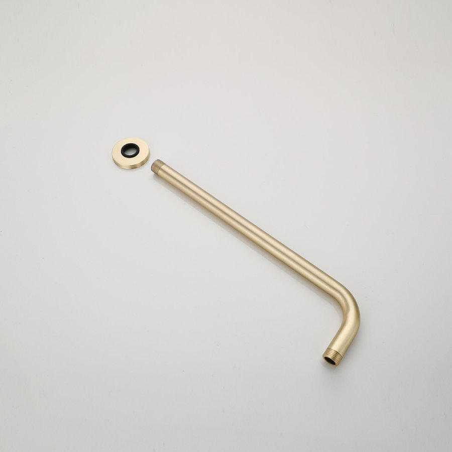 Wanduitloop Boss & Wessing Gold Geborsteld Messing Mat Goud 35 cm