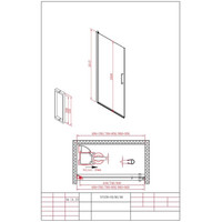 Douchedeur Boss & Wessing Pasa Giro 80x200 cm Draaideur 8mm Veiligheidsglas Chroom