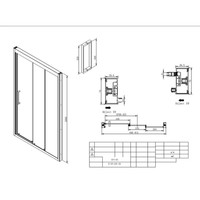 Schuifdeur Driedelig Boss & Wessing Linea 90x200 cm Chroom