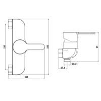 Douchekraan Schutte Denver Mengkraan Opbouw E�ngreeps Zwart