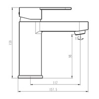 Wastafelkraan Schutte Elephant Mengkraan Eéngreeps Grafiet Mat Inclusief Click Waste