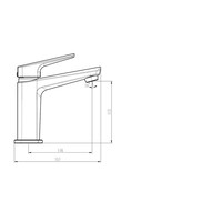 Wastafelkraan Schutte Raven Mengkraan E�ngreeps Chroom Met Click Waste