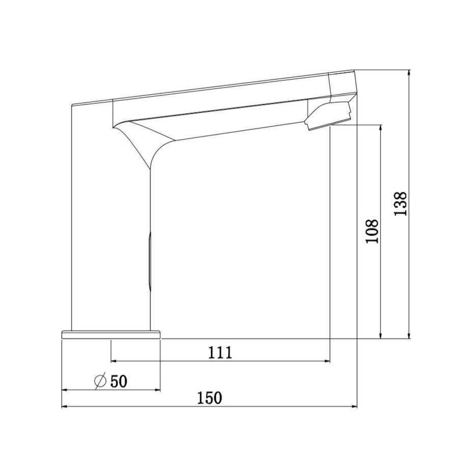 Wastafelkraan Schutte Vital Met Sensor Opbouw Chroom