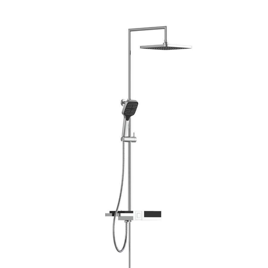 Regendouche Schutte Blueperl Hoofddoucheset Met Planchet Chroom Zwart
