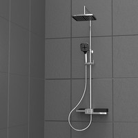 Regendouche Schutte Blueperl Hoofddoucheset Met Planchet Chroom Zwart