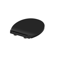 Toiletzitting Schutte Slim Black Ultra Dun Afklikbaar Soft Close Zwart Verstelbaar HoH 7 tot 19 cm