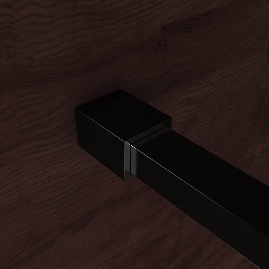 BWS Inloopdouche Met Zwart Muurprofiel 120x200cm Safety Glass En Nano Glas 10mm