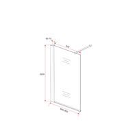 BWS Inloopdouche Met Muurprofiel 90x200cm Safety Glass En Nano Glas 10mm