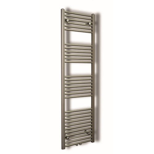 Designradiator Sanicare RVS Look Inclusief Ophanging Midden Aansluiting Recht 160x45 cm 