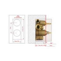 Inbouw Regendouche Set Boss & Wessing Gold Wanduitloop en 30 cm Hoofddouche Mat Goud