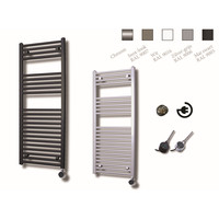 Elektrische Design Radiator Sanicare Plug En Play 111,8 x 45 cm Wit Zwart Incl Montage Set 596 Watt