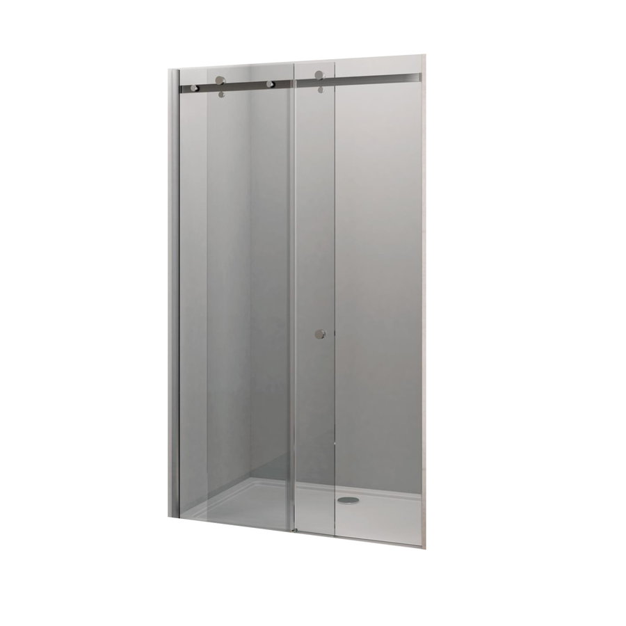 Schuifdeur Lacus Caprera 8mm Helder Glas Anti-Kalk Chroom Aluminium Profiel (alle maten)