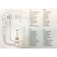 Badafvoer met Vulcombinatie Salenzi Giro Gegalvaniseerd Messing Zwart Chroom ø48 mm