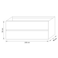 AKTIE! Badmeubel Boss & Wessing Paris 100 cm Compleet Geleverd Hoogglans Antraciet (1 of 2 kraangaten)