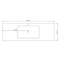 AKTIE! Badmeubel Boss & Wessing Paris 100 cm Compleet Geleverd Hoogglans Antraciet (1 of 2 kraangaten)