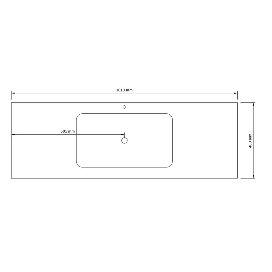 AKTIE! Badmeubel Boss & Wessing Paris 100 cm Compleet Geleverd Hoogglans Antraciet (1 of 2 kraangaten)