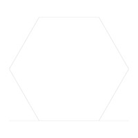 Hexagon Vloertegel Azulejo Monolo Blanco 22.5x25.9 cm (doosinhoud 0.88 m2) (prijs per m2)