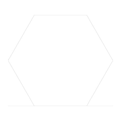 Hexagon Vloertegel Azulejo Monolo Blanco 22.5x25.9 cm (doosinhoud 0.88 m2) (prijs per m2) 