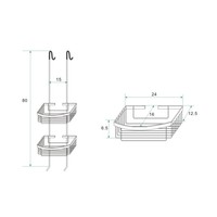 Doucherek Boss & Wessing Ophangrek voor Inloopdouche Geborsteld Staal