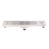 Douchegoot Brauer 100x7 cm RVS Vloerflens Inclusief Kunststof Sifon Verstelbare Poten