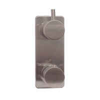 Inbouw Douchekraan Boss & Wessing Luxe Thermostatisch 2-Wegs Rond Geborsteld Staal