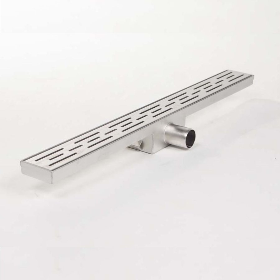 Brauer Douchegoot Brauer RVS Geborsteld Zonder Flens 60x7 cm Standaard