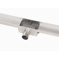 Douchegoot Brauer RVS Geborsteld Zonder Flens 60x7 cm Standaard Rooster Inclusief Kunststof Sifon