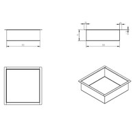 Inbouwnis Boss & Wessing Elegance 30x30x7 cm RVS