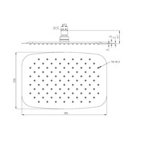 Hoofddouche Boss & Wessing Ultra Ovaal 30x30x2 cm Chroom