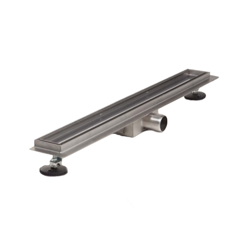 Douchegoot Brauer RVS Geborsteld 70x7 cm Inclusief Tegel Inlegrooster Omkeerbaar 