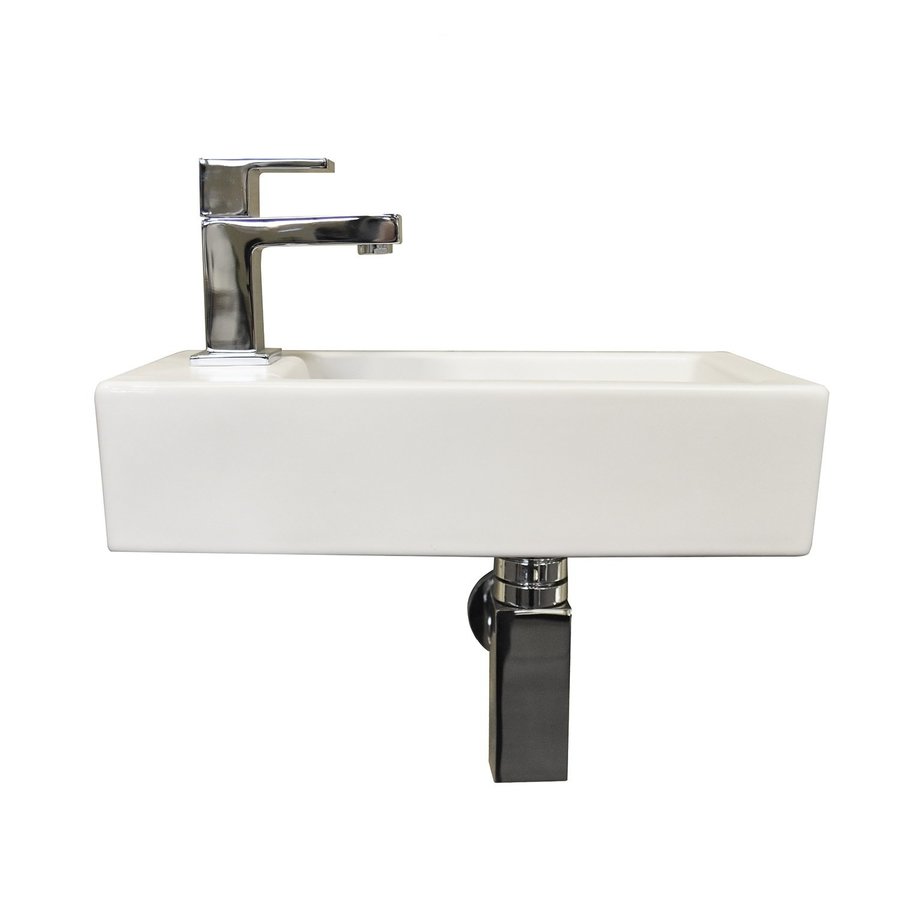 Fontein Boss & Wessing Rinka 36,5x18x9 cm Kraangat Links Mat Wit