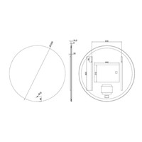 Badkamerspiegel Rond Boss & Wessing Anima LED Verlichting en Spiegelverwarming 100 cm