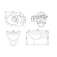 Wandcloset Wiesbaden Trevi Diepspoel 36,5x53x36 cm Keramiek Glanzend Wit