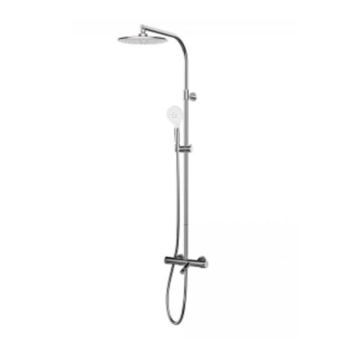 Opbouw Badkraan GRB Time Thermostatisch Hoofddouche 25 cm en Handdouche Set Chroom 