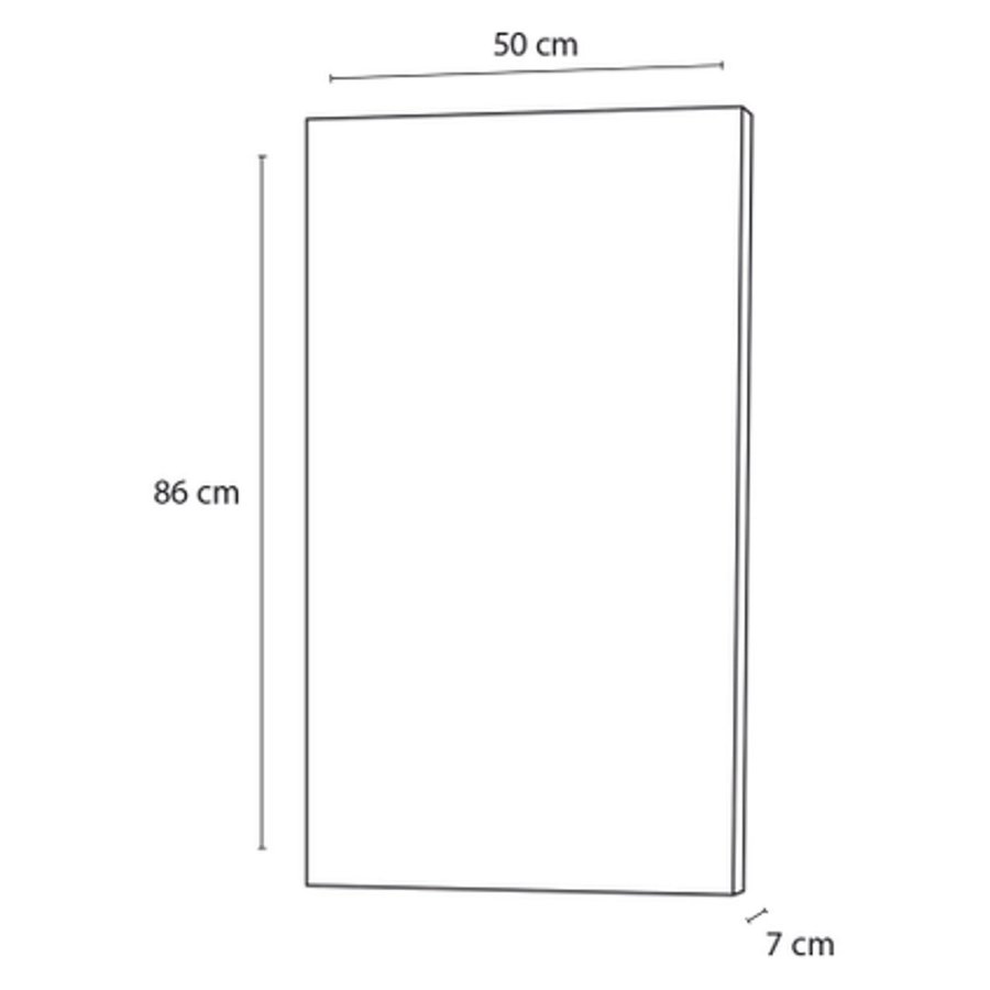 Badkamerspiegel Differnz Force 50x86cm Antraciet